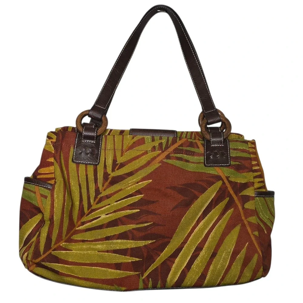 Relic Tropical‎ Floral Canvas Hobo Shoulder Bag Faux Leather canvas Handle Purse
